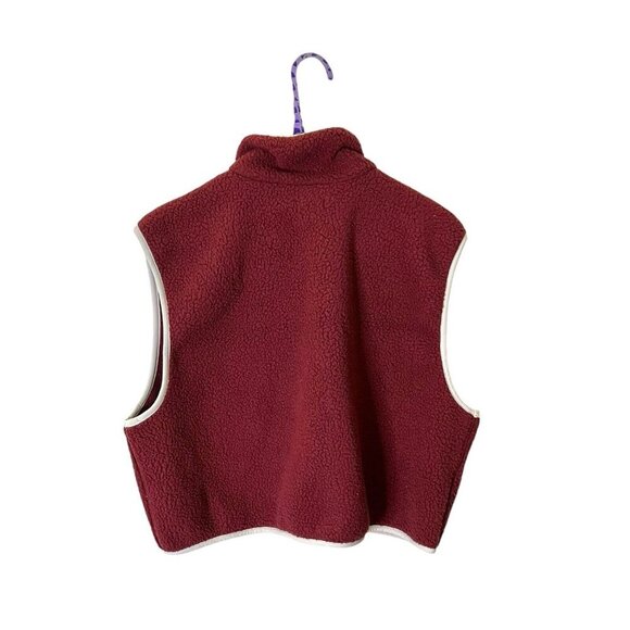 Free People FP Movement Hit The Slopes Vest Cropped Red Orange NWOT Size small - Picture 4 of 5